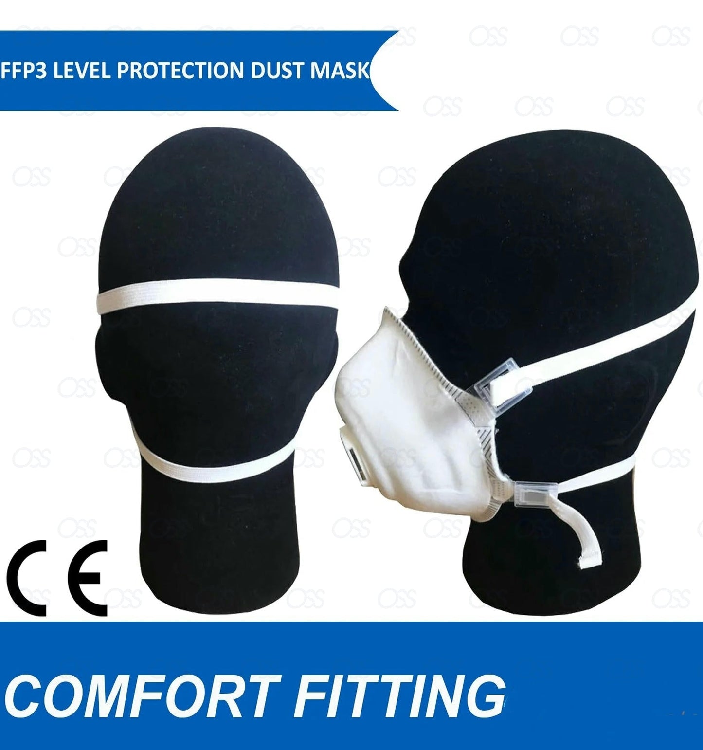 FFP3 Face Mask Cup Dust Masks Valved P3 N99 Disposable Respirator Protected