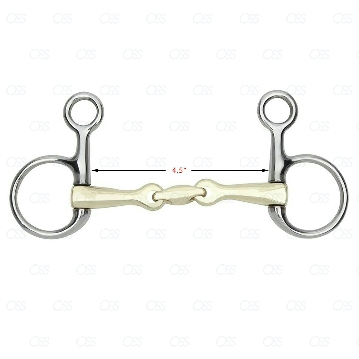 FILET BAUCHER SNAFFLE HANGING CHEEK WITH COPPER LOZENGE HORSE BITS