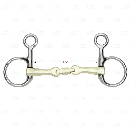 FILET BAUCHER SNAFFLE HANGING CHEEK WITH COPPER LOZENGE HORSE BITS