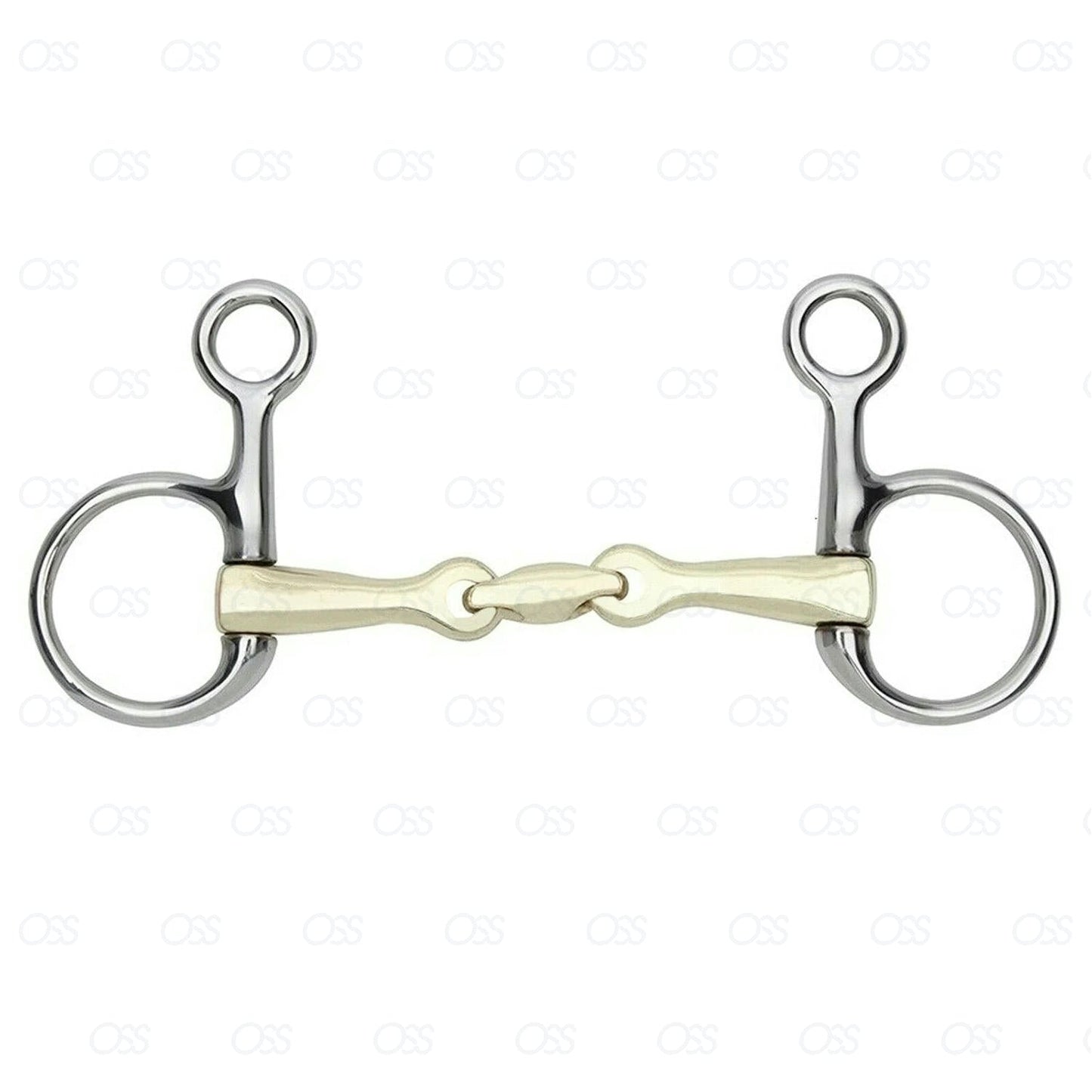 FILET BAUCHER SNAFFLE HANGING CHEEK WITH COPPER LOZENGE HORSE BITS