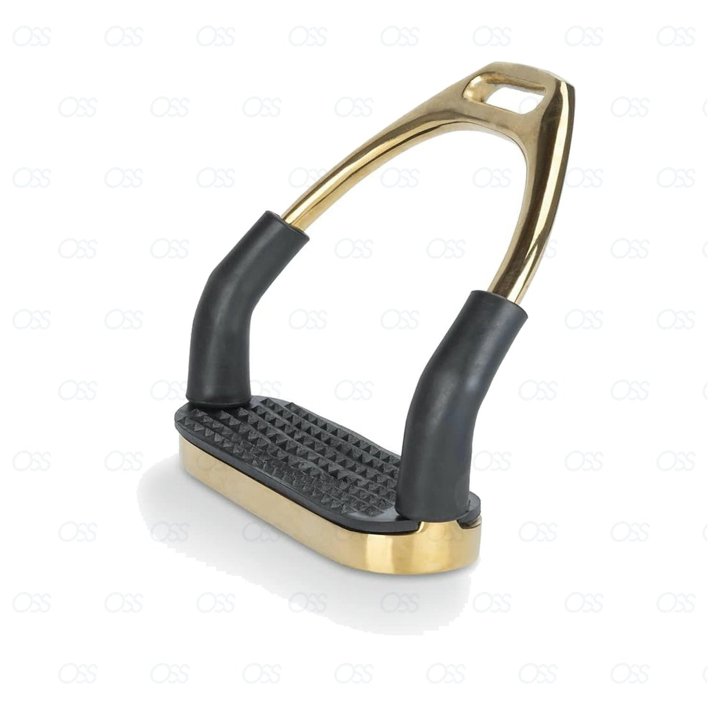 FLEXI SAFETY STIRRUPS HORSE RIDING BENDY IRONS GERMAN SILVER GOLDEN COLOR NEW