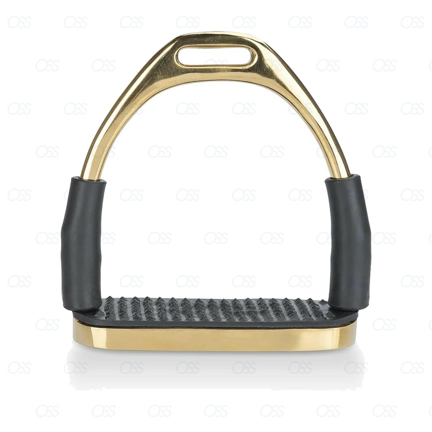 FLEXI SAFETY STIRRUPS HORSE RIDING BENDY IRONS GERMAN SILVER GOLDEN COLOR NEW