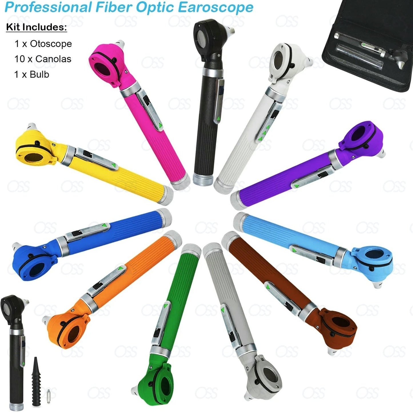 Fiber Optic Mini Ear Otoscope Compact, Reliable, and Professional Optic Otoscope for Home and Travel