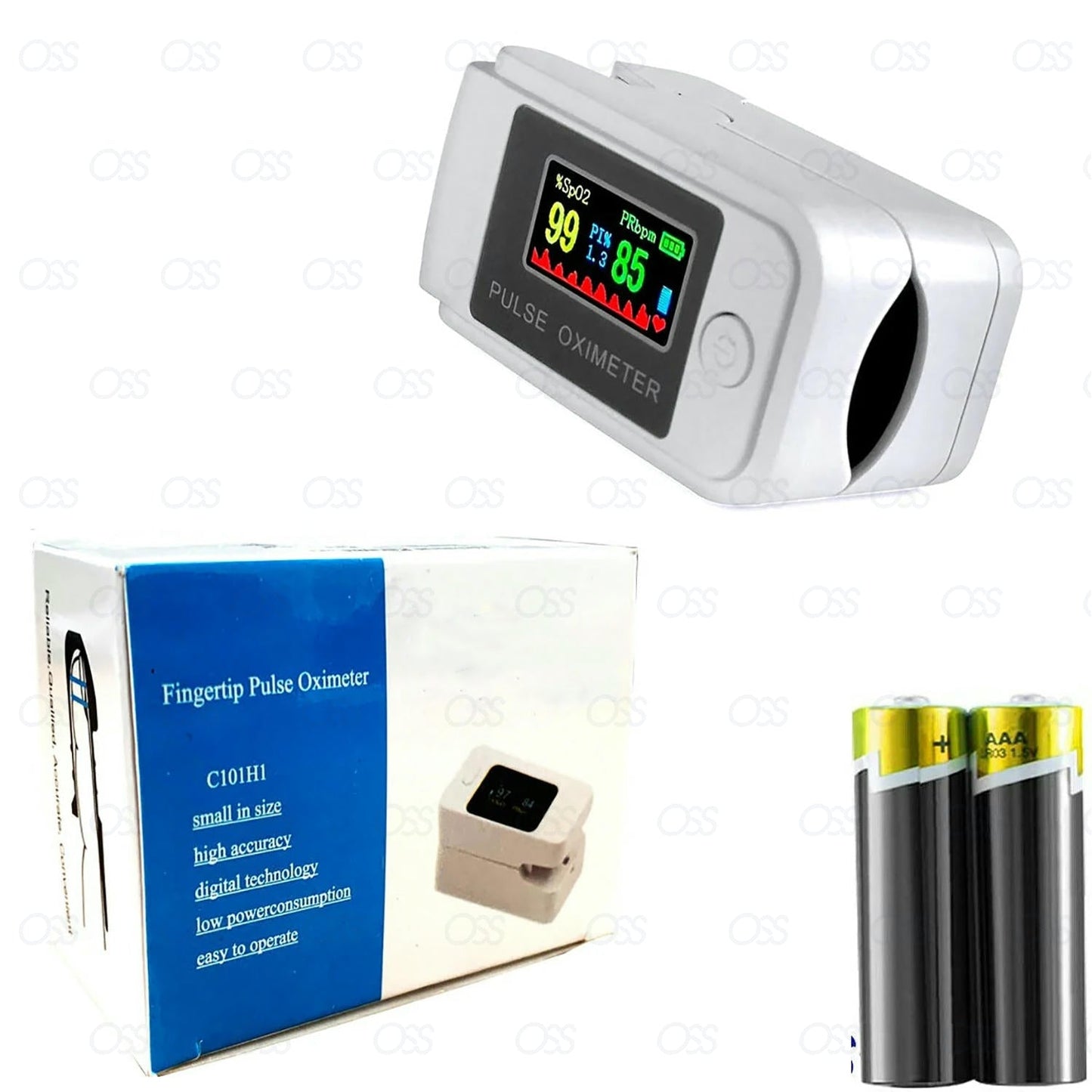 Finger Pulse Oximeter LED Display Oxygen Saturation Monitor