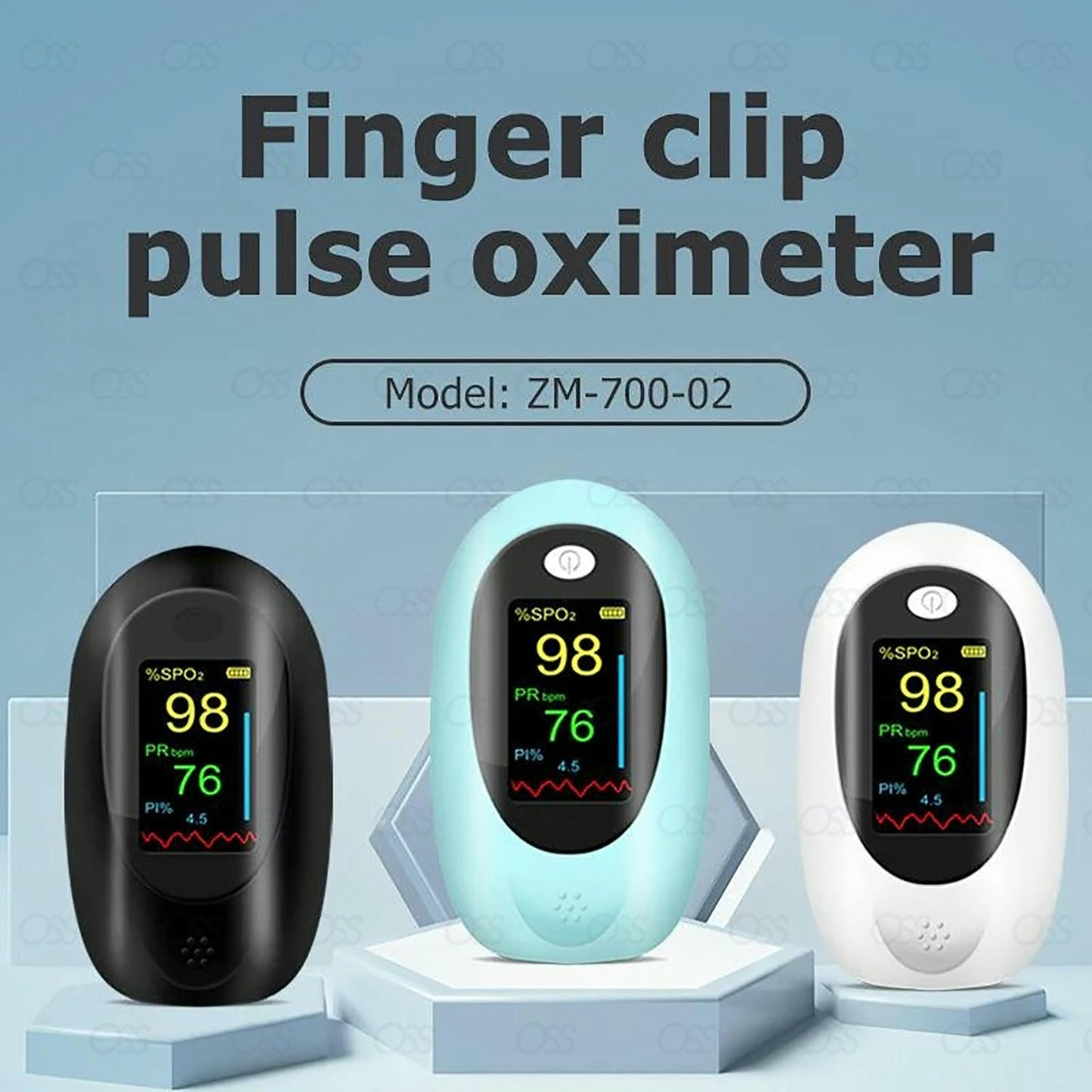 Finger Pulse Oximeter LED Display Oxygen Saturation Monitor