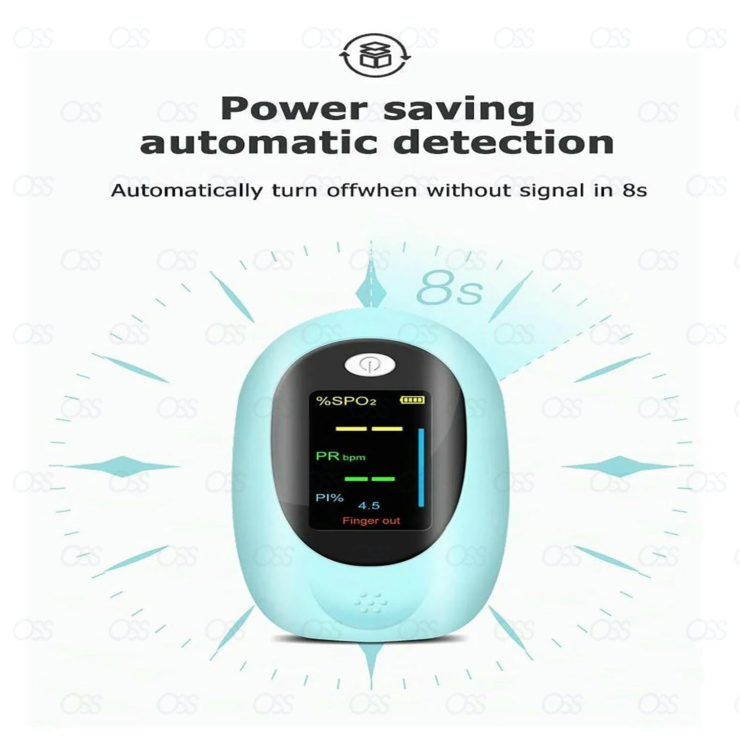 Finger Pulse Oximeter LED Display Oxygen Saturation Monitor