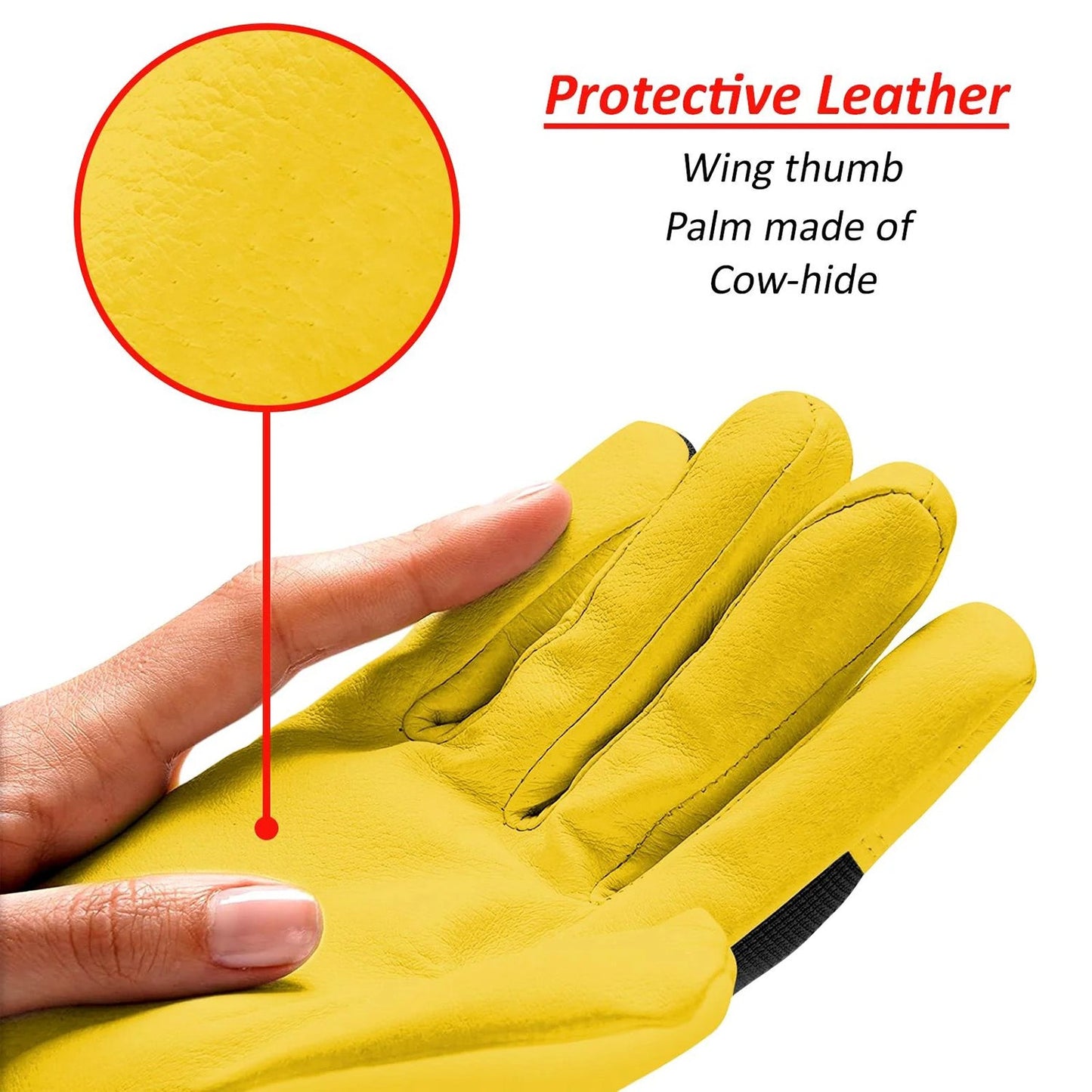 Gardening Working Gloves Garden Thorn Proof Flexible Heavy Duty Leather Mechanic Utility Dexterity Breathable Construction Gloves for Work Mens Women