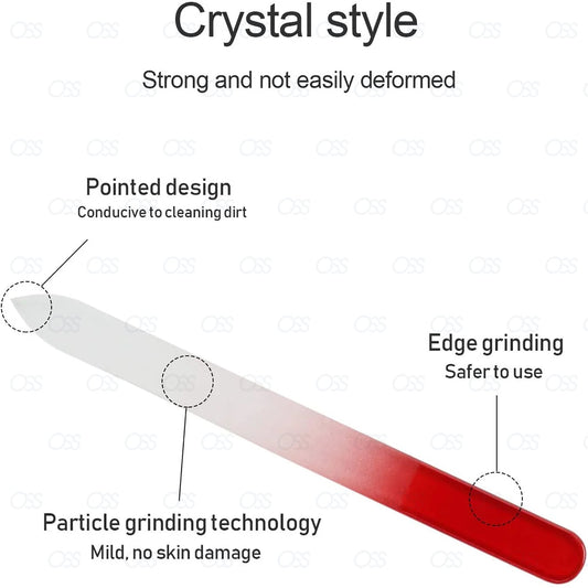 Glass Nail File Set for Manicure Pedicure Beauty Nail Arts