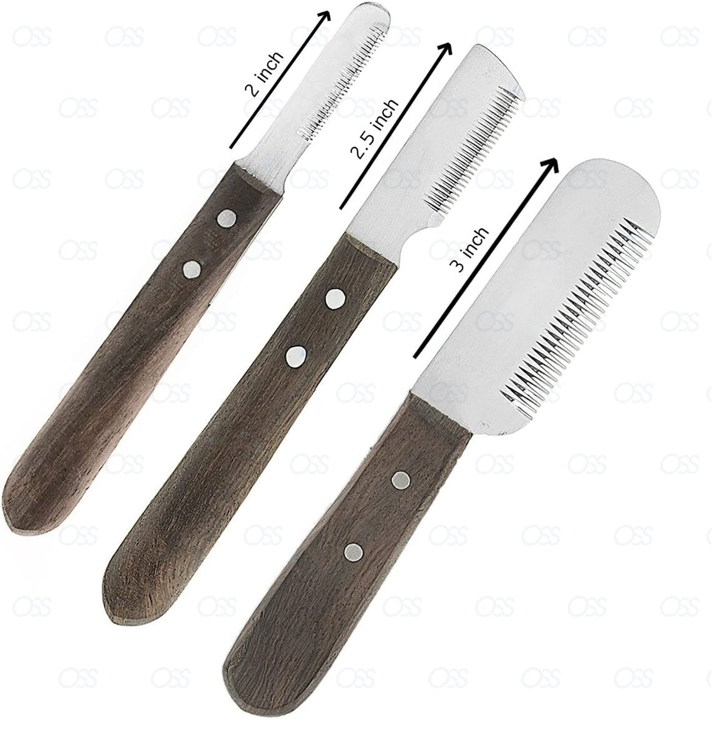 Grooming Thinning Knife Wooden Horse Clipping SS Trimming Knife Cutting