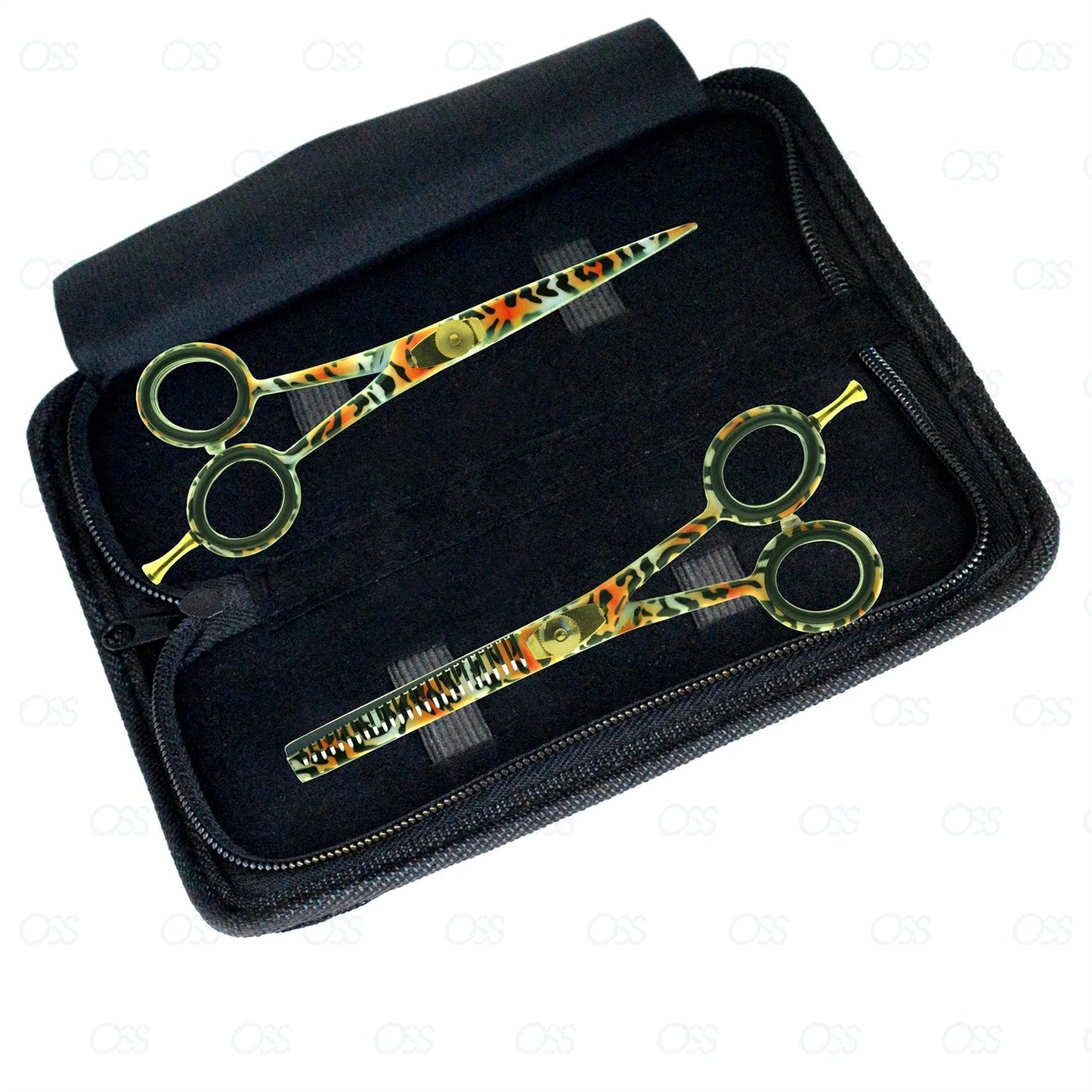 Hairdressing Cutting Scissors Barber and Thinning Salon Shears Set Case 5.5 inch