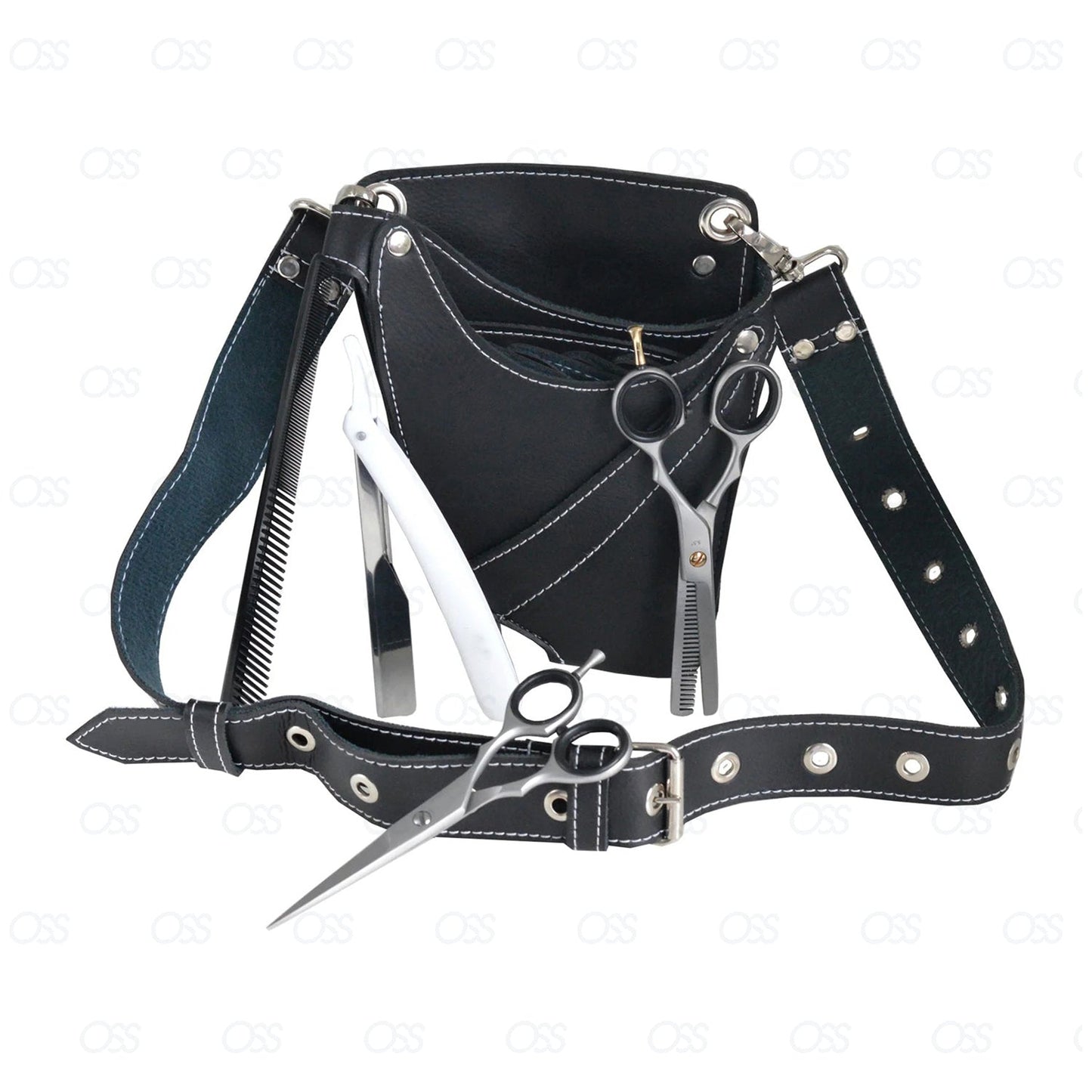 Hairdressing Scissors Barber Scissors Hair Scissors Salon Spa Cutting Thinning Shears 5.5' Holster Pouch Set