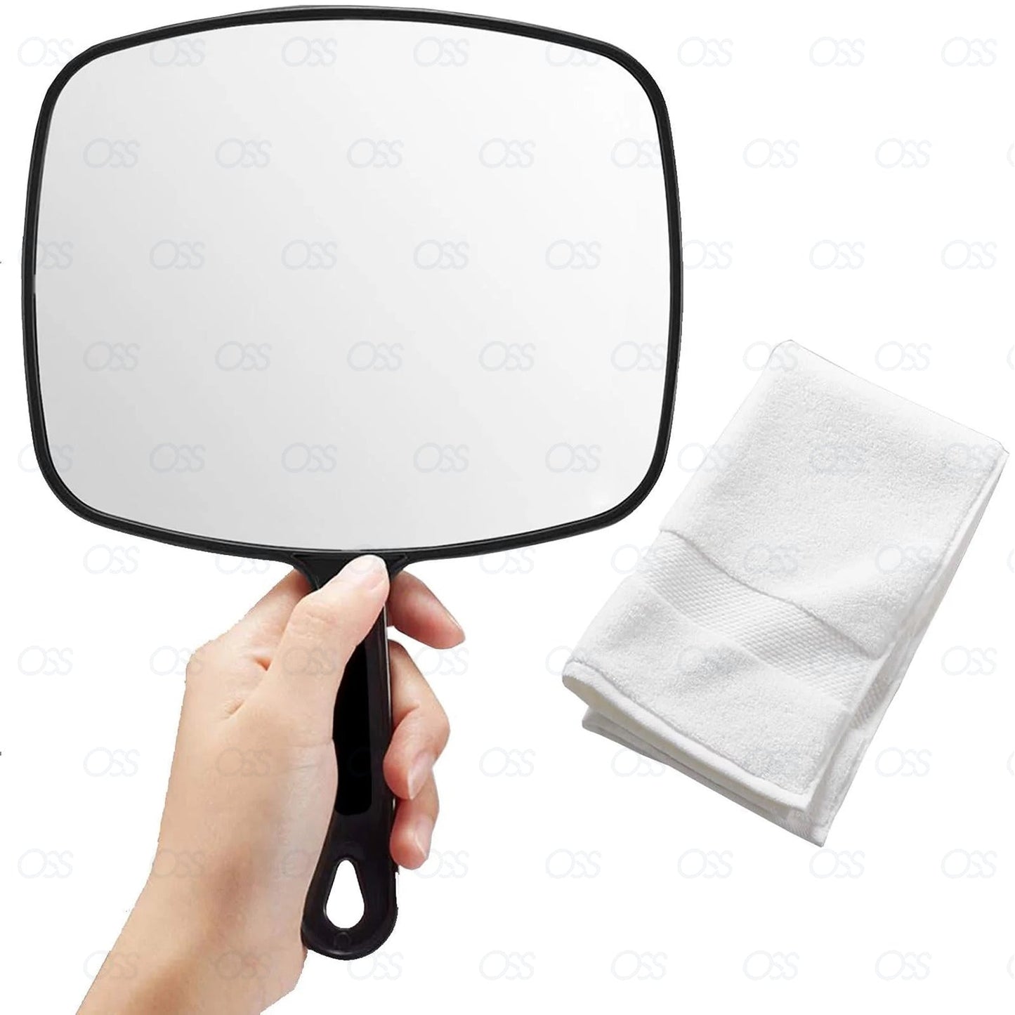 Hand Held Mirror Professional Salon Style Handheld Vanity Mirror Makeup Tool New - Pink