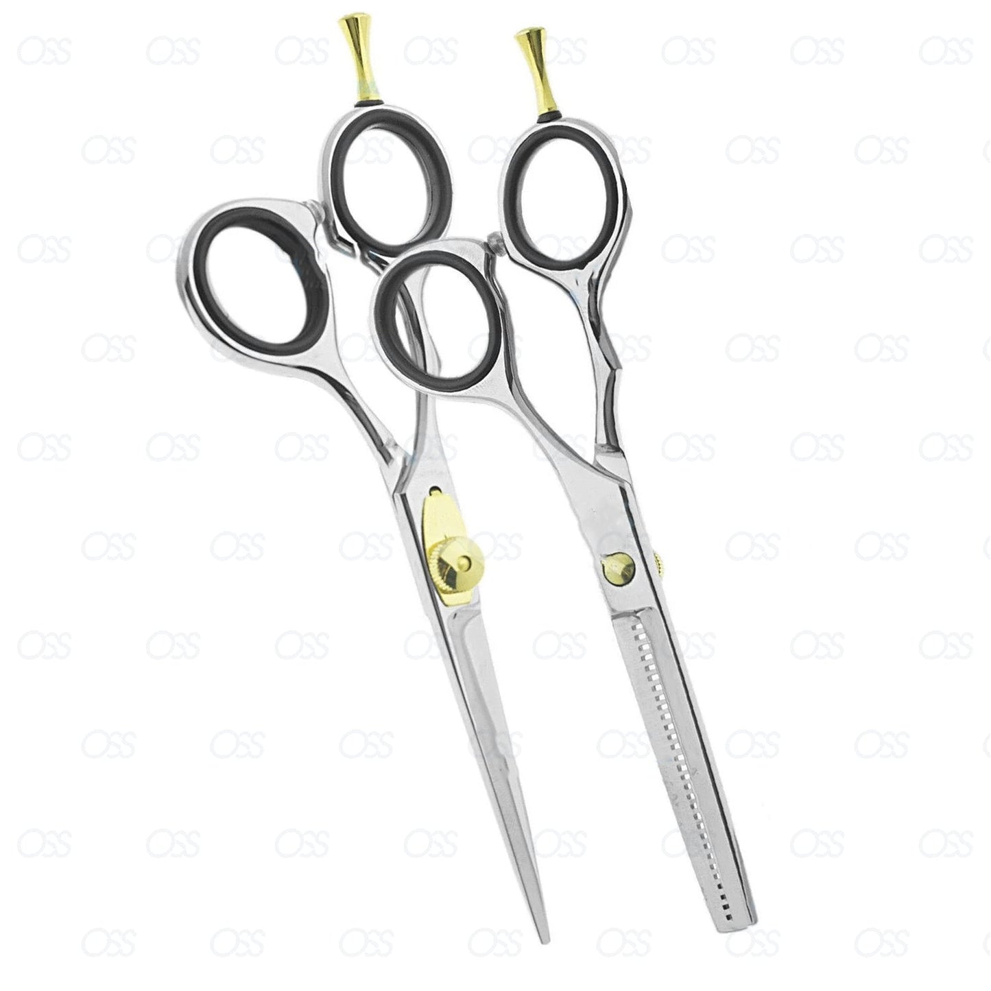 Japanese Left Hand Hairdressing Scissors Hair Thinning Scissors Set 5.5"