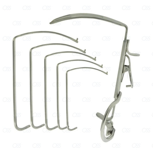 Mouth Gag Davis-Boyle Set of 5 Blades Fine Quality Surgical Instruments