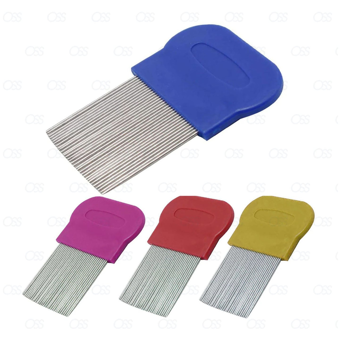 NEW METAL ROUND NIT HAIR GRITTY COMB HANDLE REMOVES HEAD LICE EGGS FINE TOOTHED