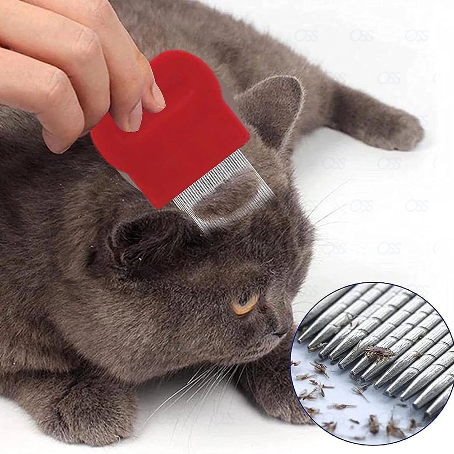 NEW METAL ROUND NIT HAIR GRITTY COMB HANDLE REMOVES HEAD LICE EGGS FINE TOOTHED