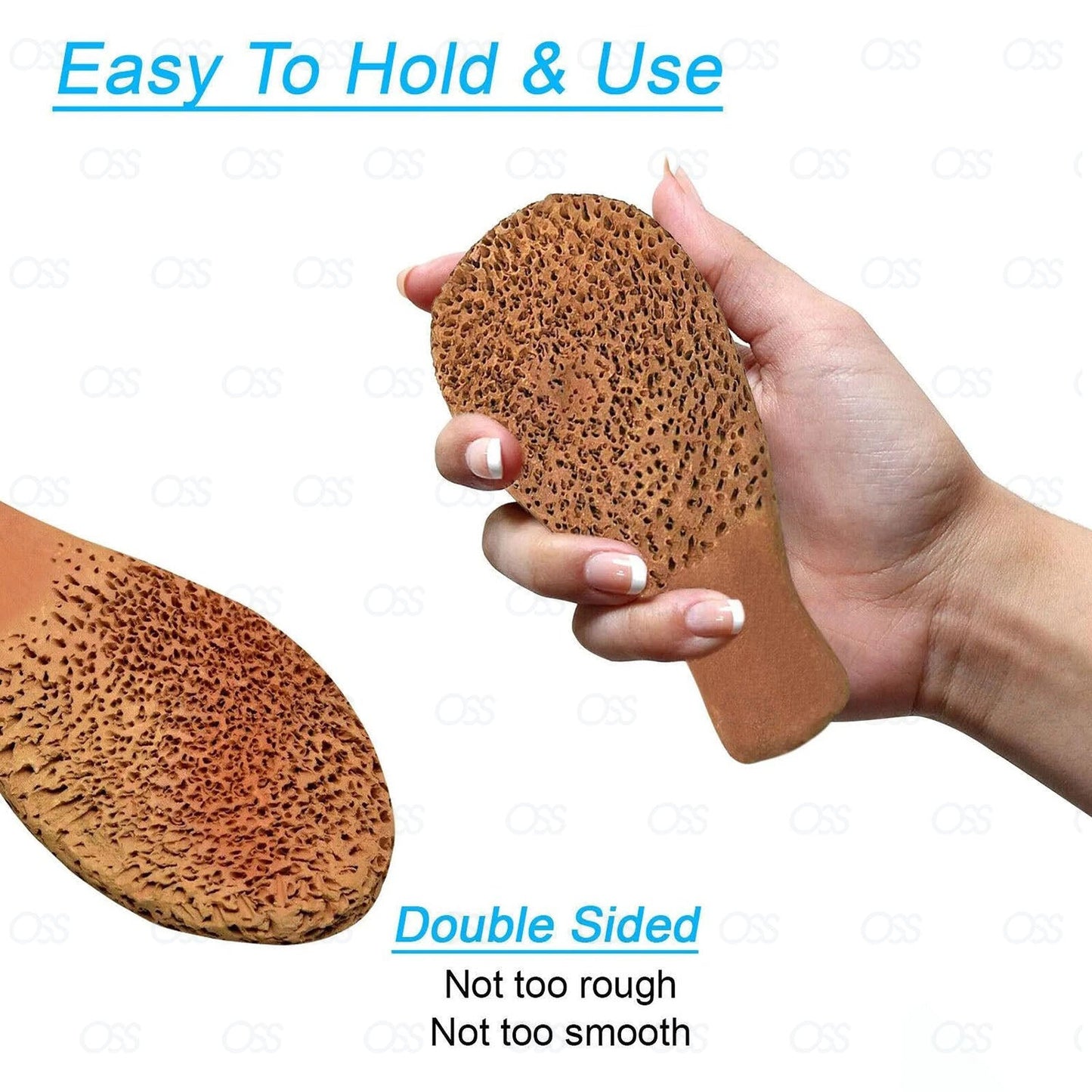 Natural Clay Terracotta Foot Scrubber Rasp Dead Skin Callus Remover Stone Care