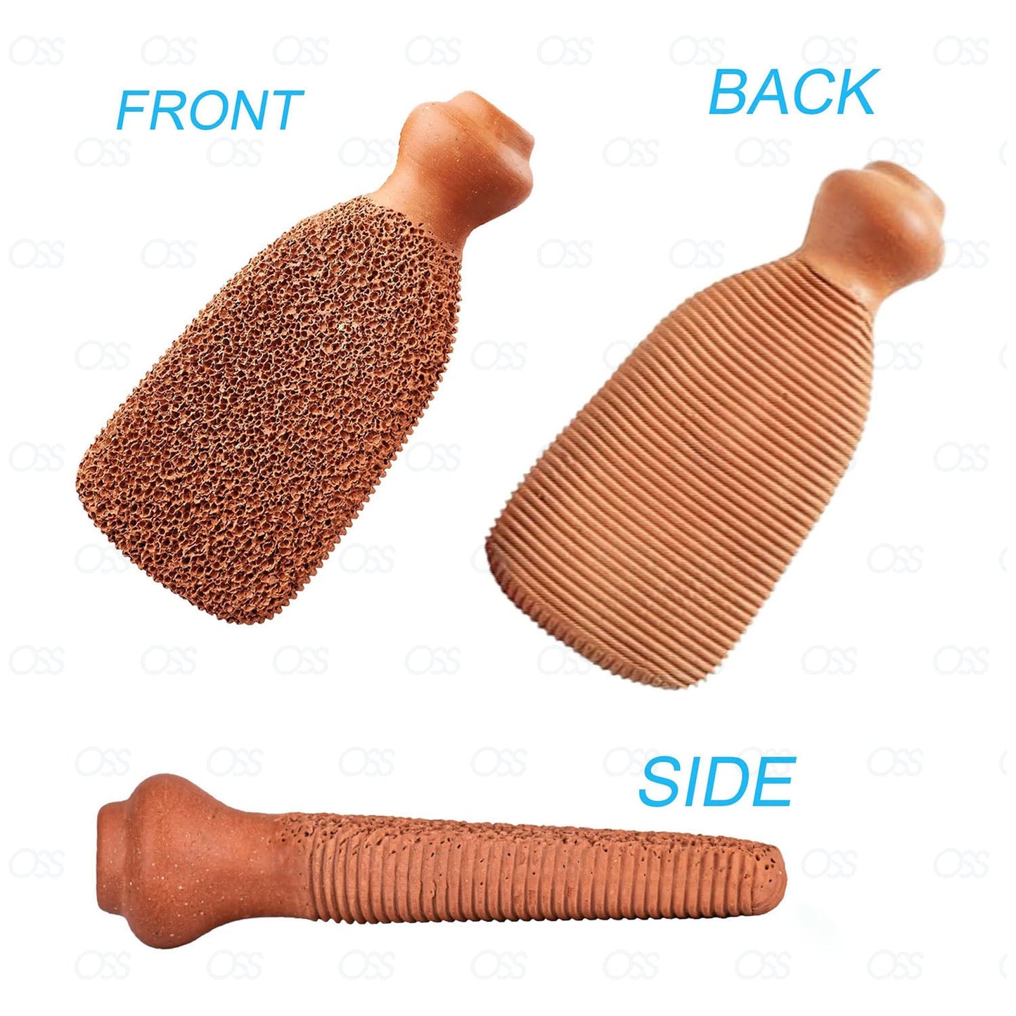 Natural Clay Terracotta Foot Scrubber Rasp Dead Skin Callus Remover Stone Care