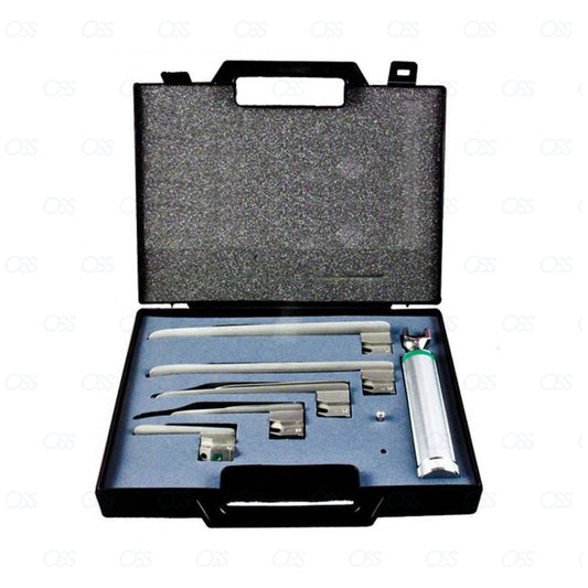 New Premium Miller Laryngoscope Complete 5-Blade Conventional Design Set