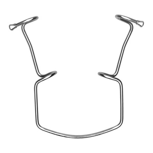 ORRINGER CHEEK RETRACTOR Metal wire basket on a white background
