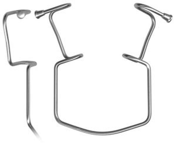 Metallic Oringer Cheek Retractors on a white background
