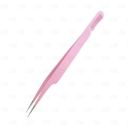 PROFESSIONAL BEAUTY EYEBROW SHARP POINTED EYELASHES EXTENSION TWEEZERS COMB