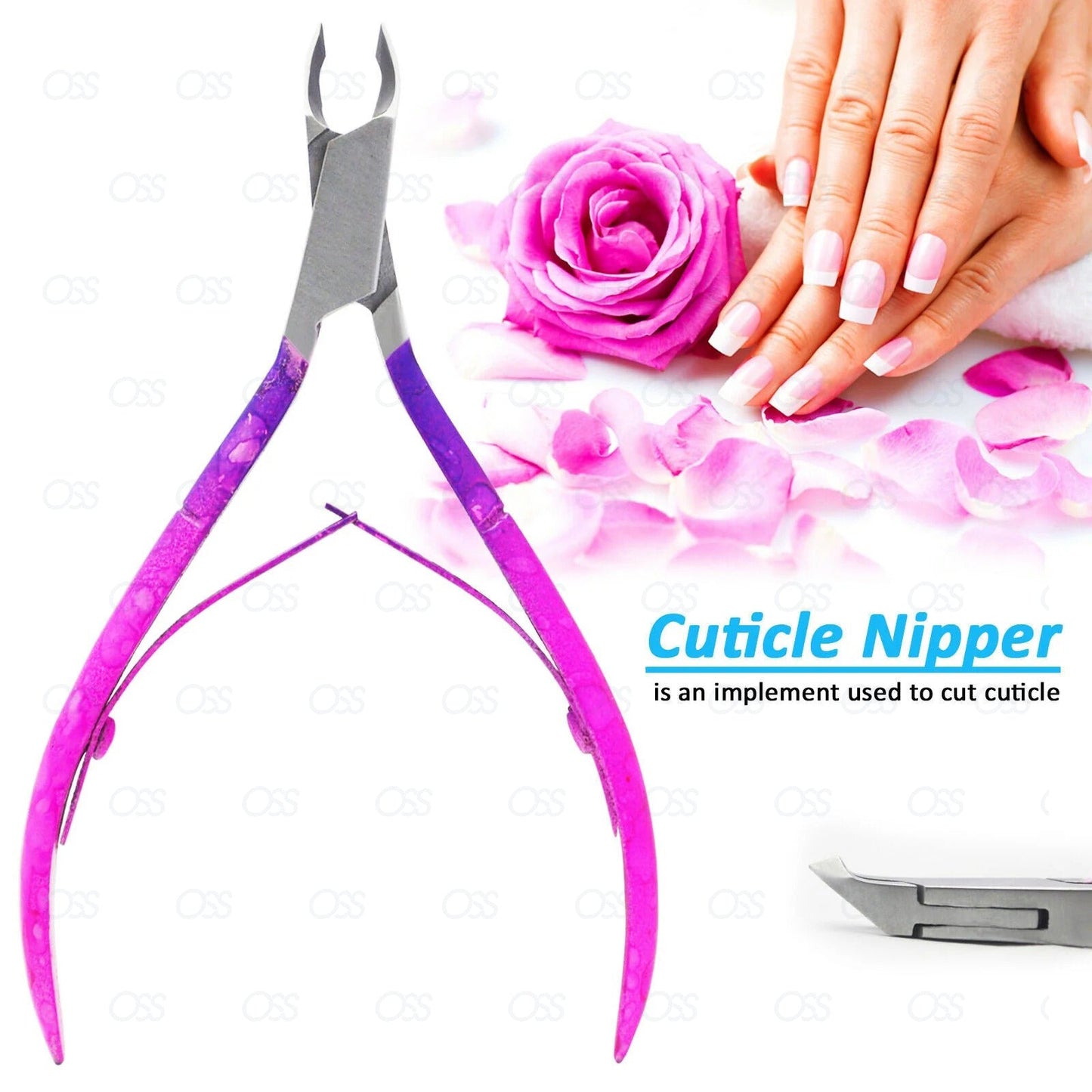 Pro Cuticle Cutter Clippers Nippers Remover Nail Technicians Tool Manicure