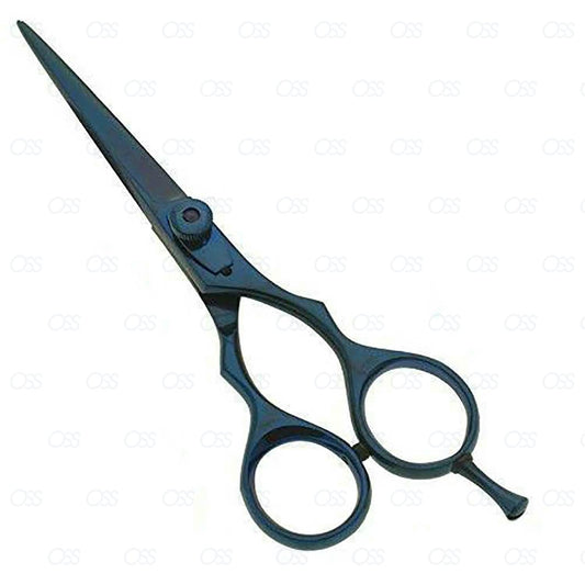 Professional Hairdressing Scissor - Barber Razor Shears for Salon Hairdresser & Home Use for Stylish Hair Cutting with a Black PU Leather Case (VEGAN FRIENDLY)