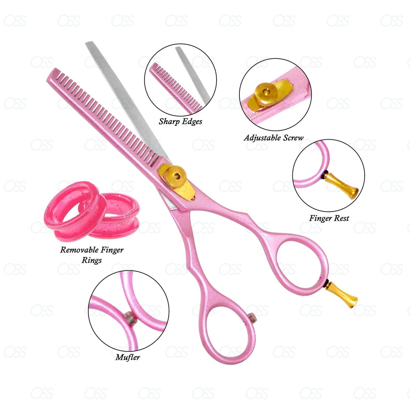 Professional Hairdressing Scissors Set (5.5 Inch) Hair Cutting Scissor & Thinning Scissor Comb With Case – Perfect for Men, Women, Children, and Adults