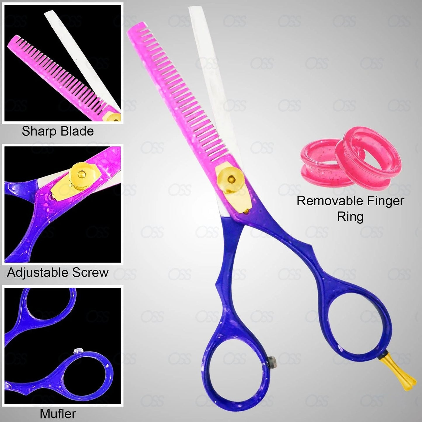 Professional Hairdressing Scissors Set (5.5 Inch) Hair Cutting Scissor & Thinning Scissor With Case – Perfect for Men, Women, Children, and Adults