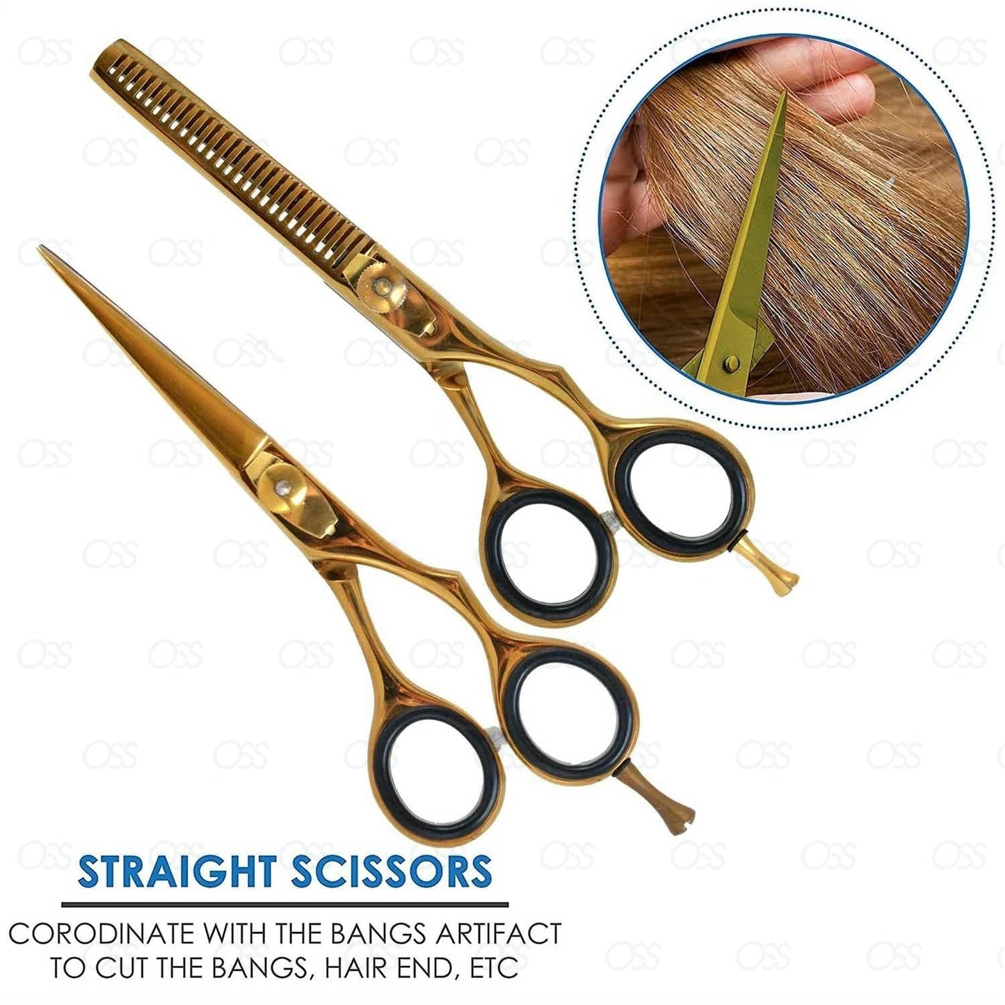 Professional Hairdressing Scissors Set (5.5 Inch) Hair Cutting Scissor & Thinning Scissor With Case – Perfect for Men, Women, Children, and Adults