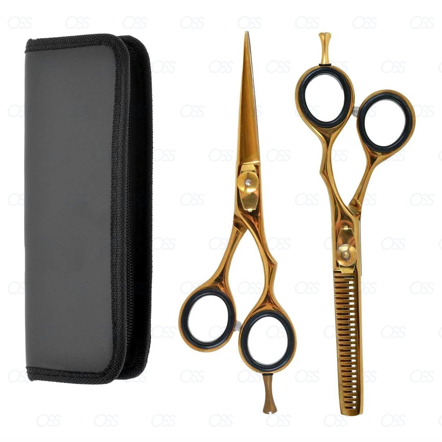 Professional Hairdressing Scissors Set (5.5 Inch) Hair Cutting Scissor & Thinning Scissor With Case – Perfect for Men, Women, Children, and Adults