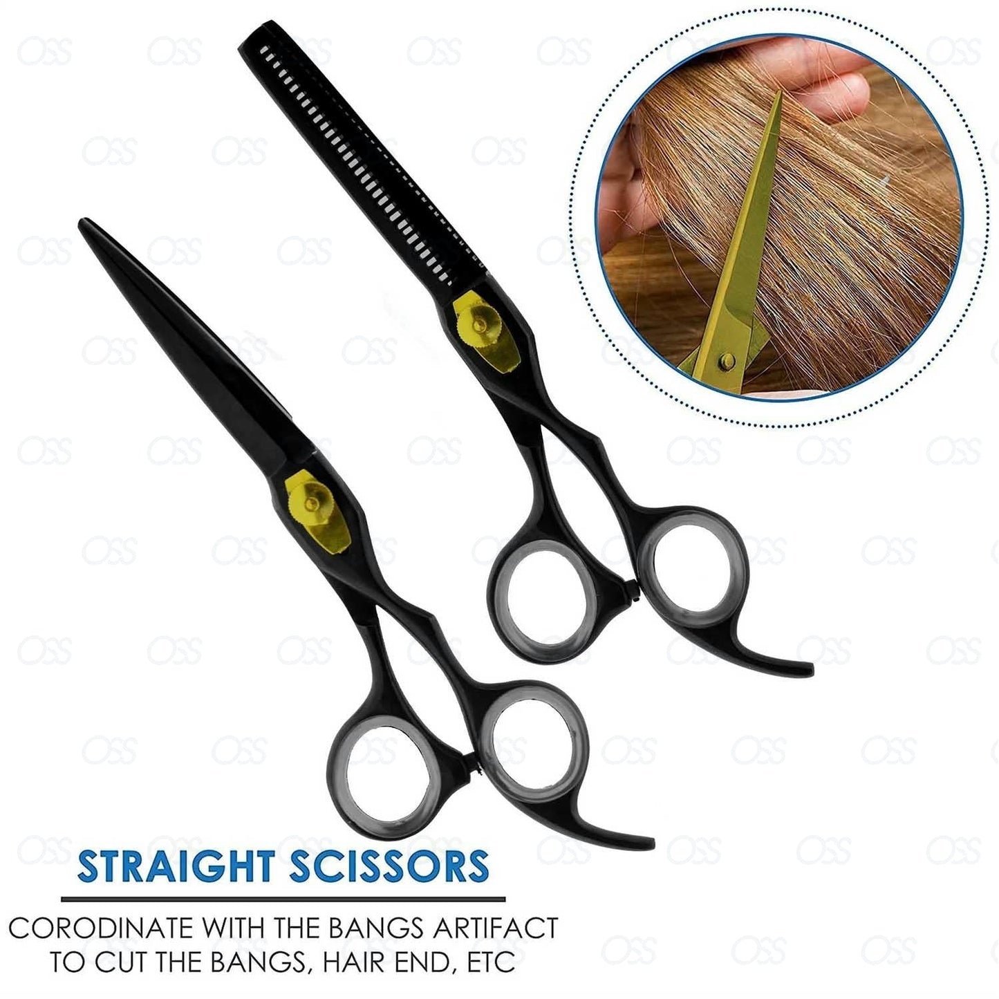 Professional Hairdressing Scissors Set (6.5 Inch) Hair Cutting Scissor & Thinning Scissor With Case – Perfect for Men, Women, Children, and Adults