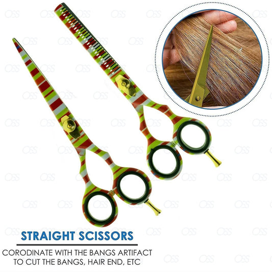 Professional Hairdressing Scissors Set (6 Inch) Hair Cutting Scissor & Thinning Scissor With Case – Perfect for Men, Women, Children, and Adults