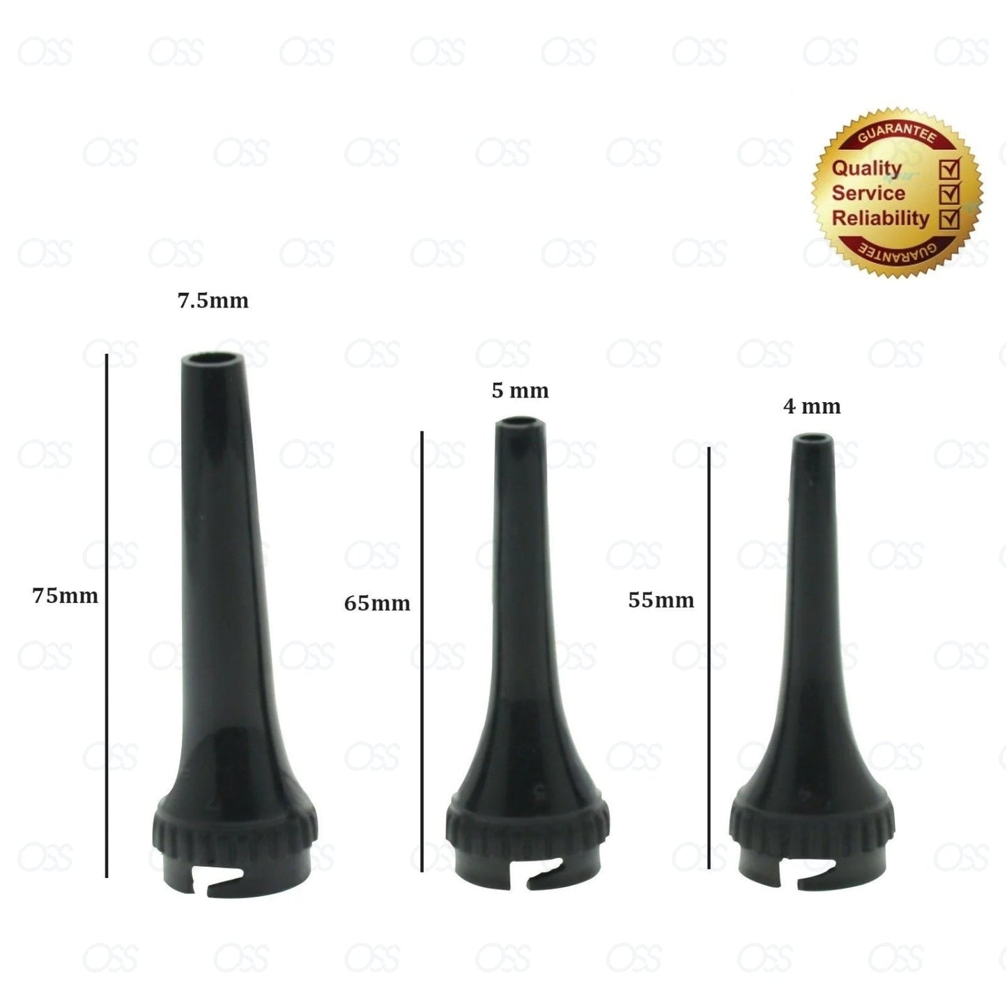 Reusable Specula Veterinary Otoscope-Vetscope Ear Piece Inspection Examination Diagnostic 3 Pcs Set
