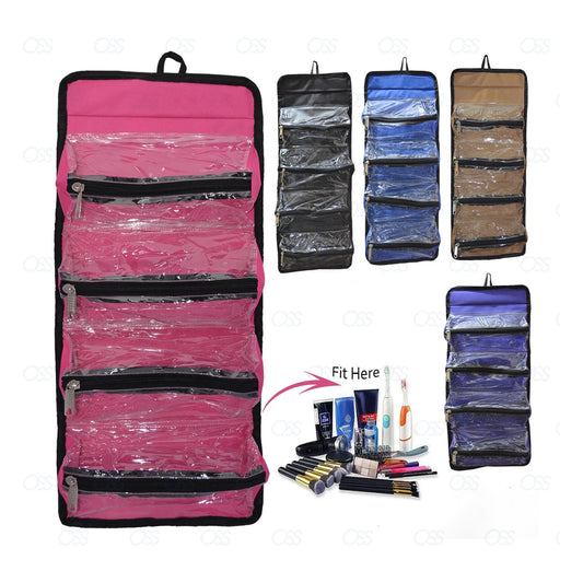Roll-up Cosmetic Makeup Case Organizer Pouch Hanging Toiletry Jewellery Wash Bag