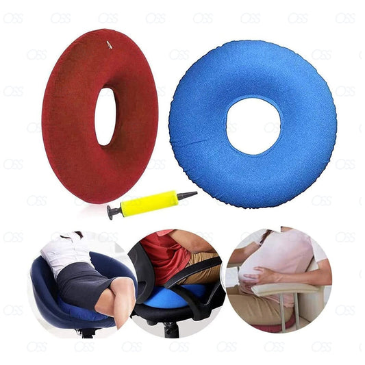 Rubber Ring Cushion Inflatable Donut Piles Pillow Seat Medical Vinyl Hemorrhoid