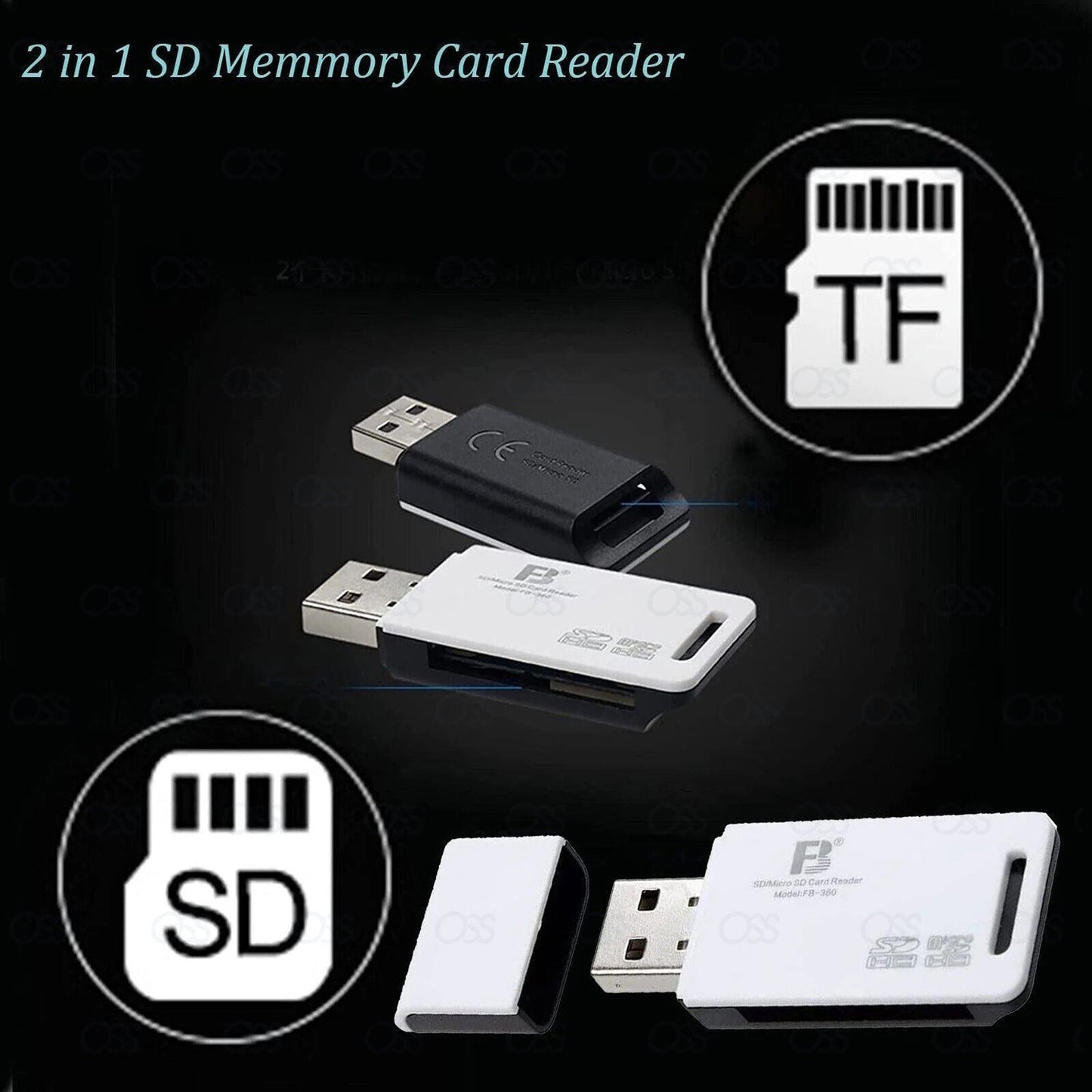 SD Memory Card Reader SDHC SDXC USB 2.0 Camera Adapter