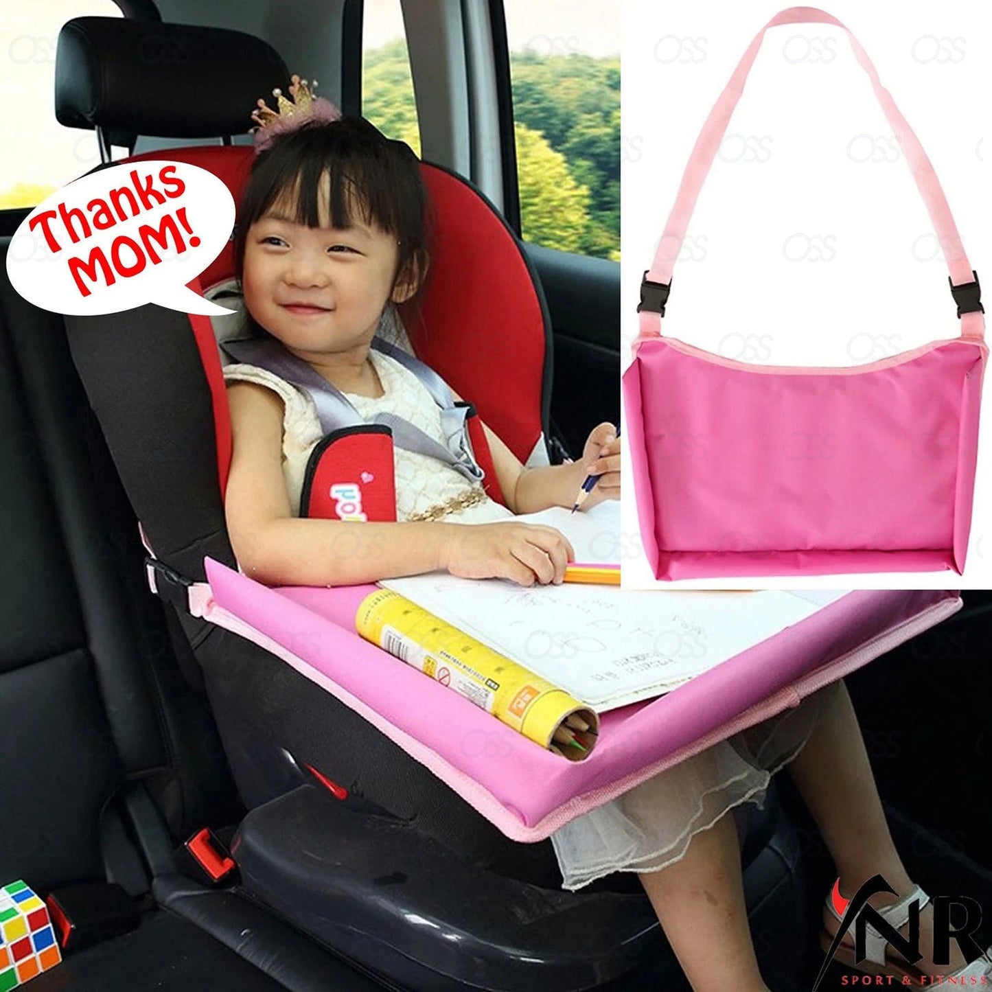 Safety Waterproof Snack Baby Car Seat Table Kids Play Travel Tray 3 Colours UK