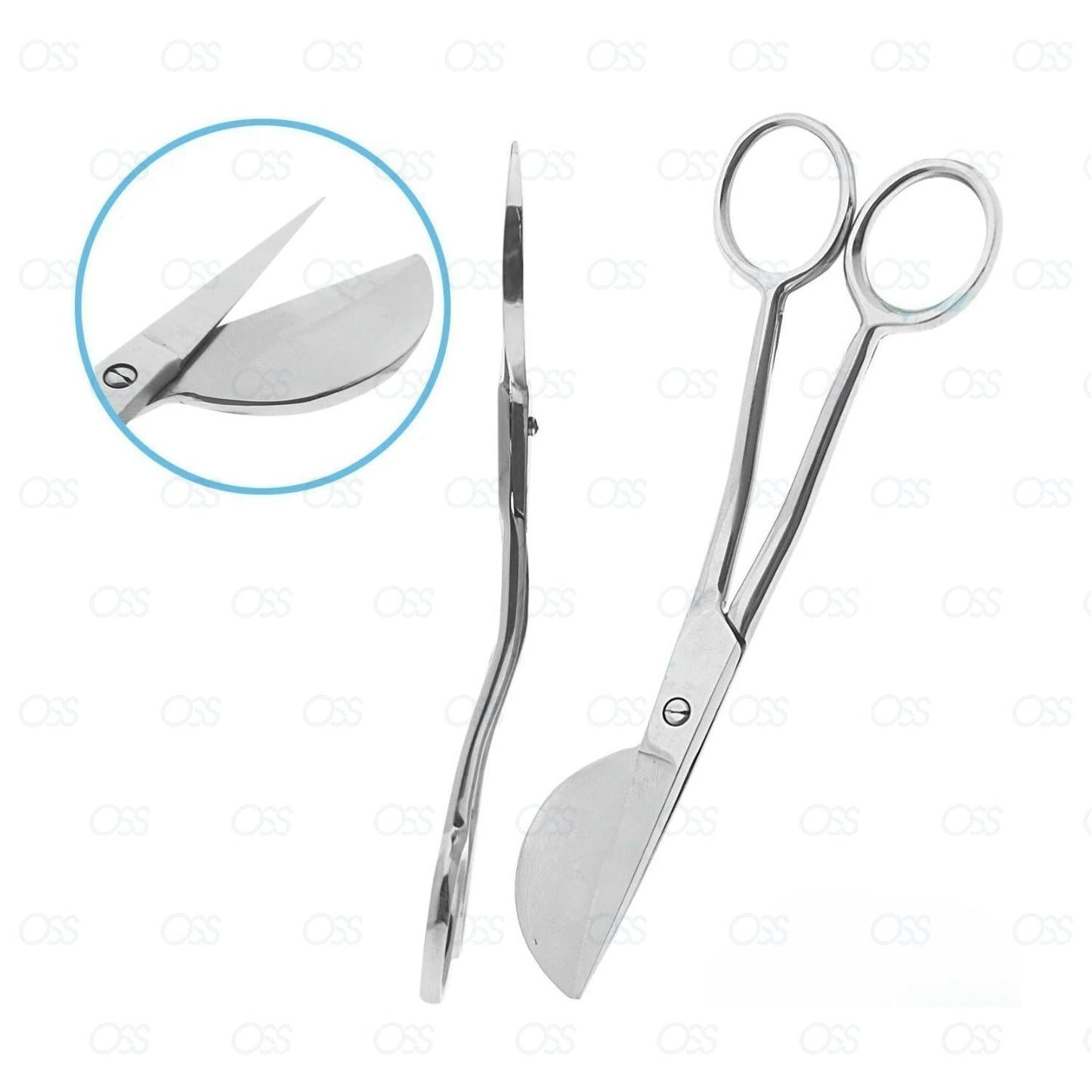 6" Shears Applique Scissor Curved Embroidery Lace Thread Quilting Duckbill Left Handed