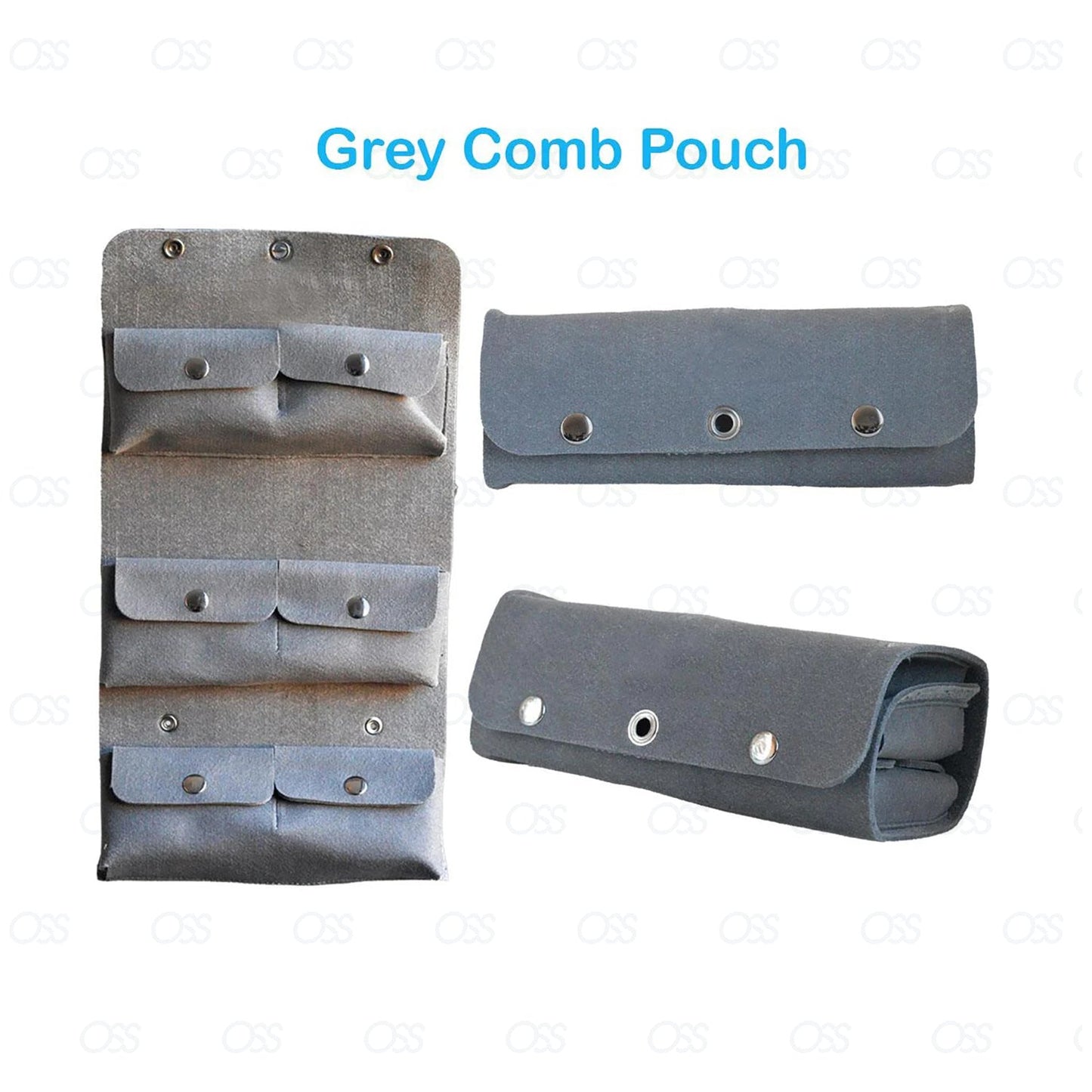 Sheep Shearing Handpiece Leather Comb Pouch 6 Pocket