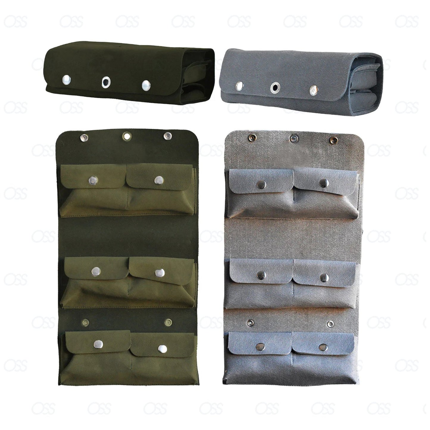 Sheep Shearing Handpiece Leather Comb Pouch 6 Pocket