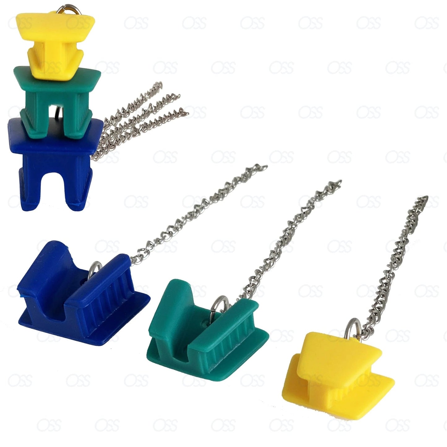 Silicone Dental Mouth Prop Gag 3 PCs Chain Dental Equipment Latx Free Qualty