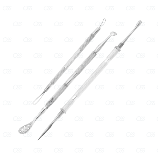 Skincare Tools Blackhead Whitehead Acne Pimples Comedone Remover Extractor 3-SET