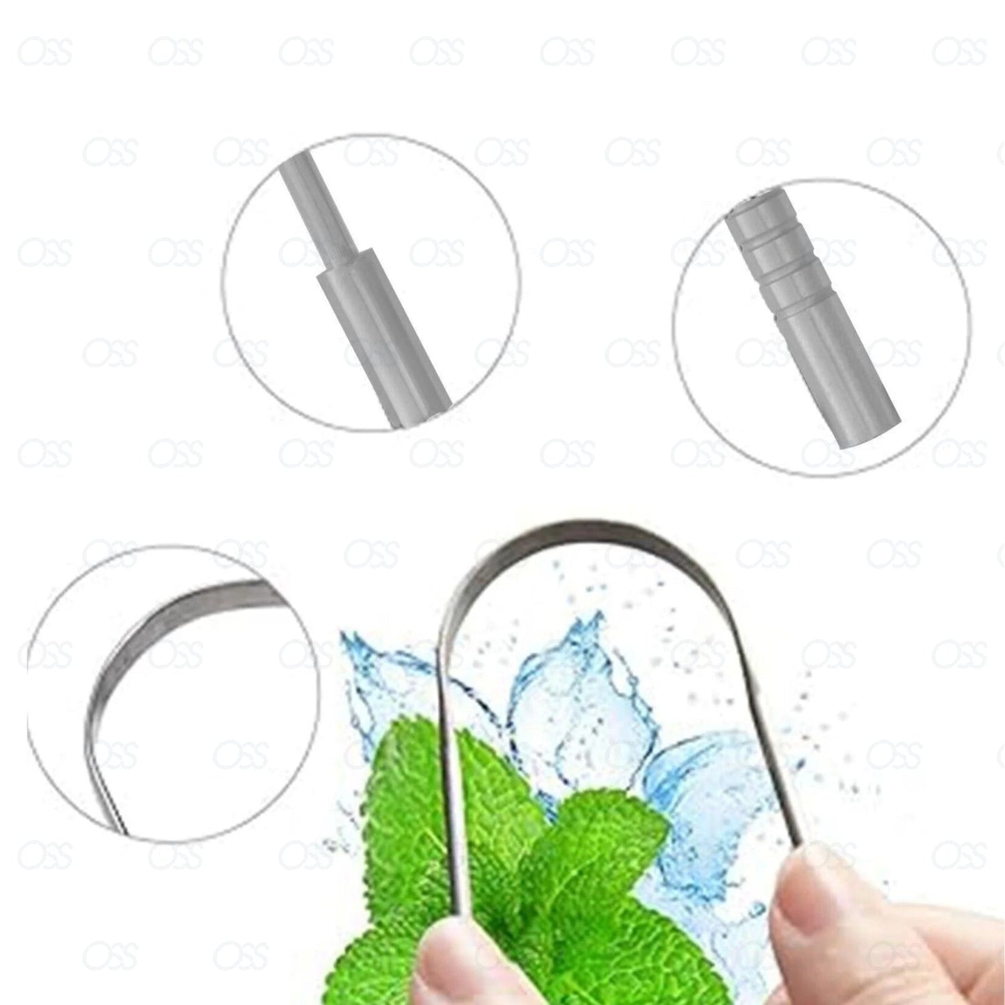 Stainless Steel Tongue Tounge Cleaner Scraper Dental Care Hygiene Oral Mouth