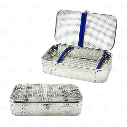 Sterilisation Sterilization Cassette Rack Tray Autoclave Sterilizer Perforated Mesh Box Hygien