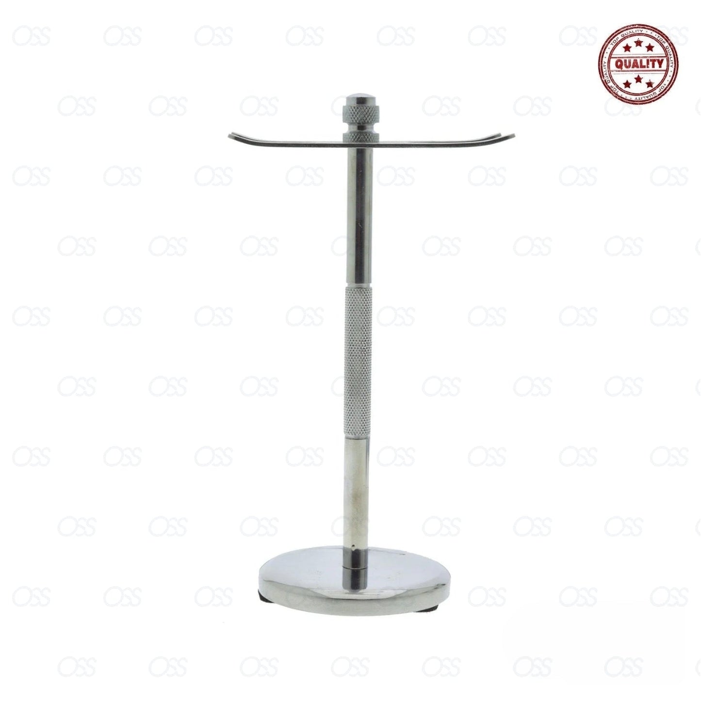 Stylish Chrome Razor & Shaving Brush Shaving Stand Holder Drip Stand