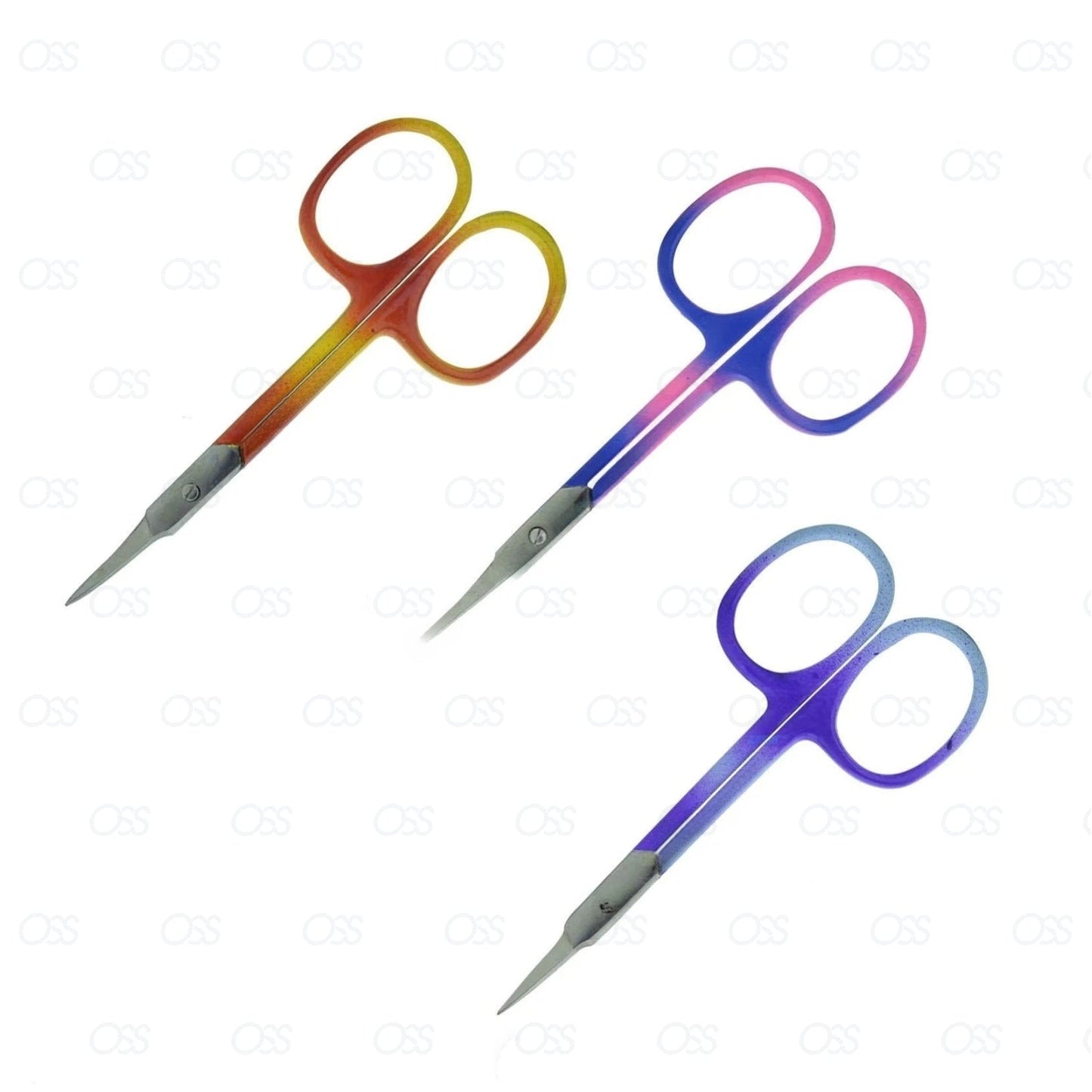 Super Sharp Curved Edge Cuticle Nail Scissors Arrow Point Multi Colour