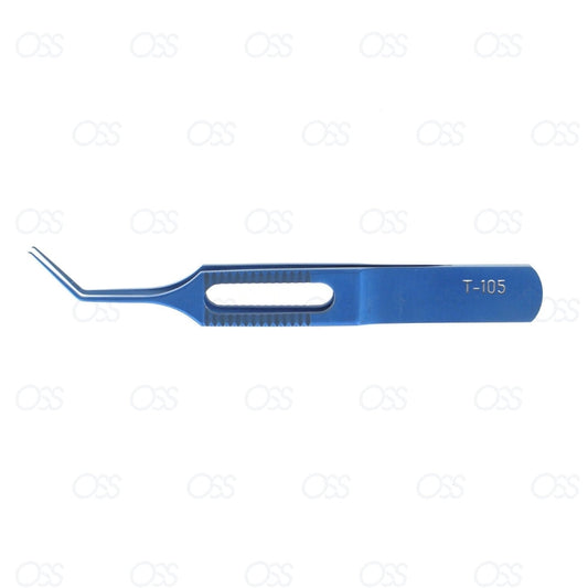 T-105 Utrata Capsulorhexis Forceps Angled, Titanium