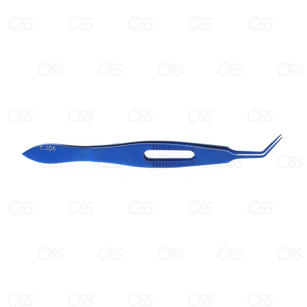 T-106 Utrata Capsulorhexis Curved Shaft Forceps, Titanium